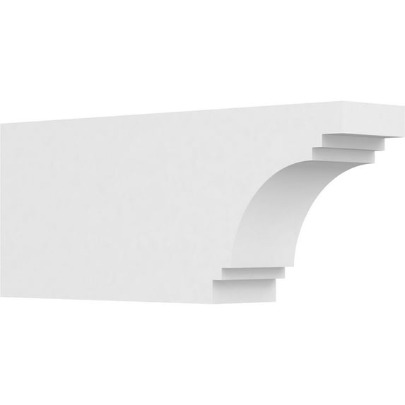 Ekena Millwork 4"W X 8"H X 20"L Standard Pescadero Architectural Grade PVC Rafter Tail