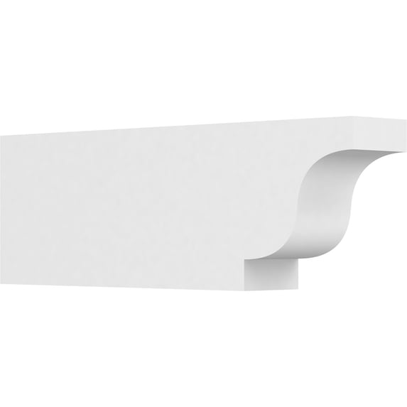 Ekena Millwork 4"W X 8"H X 24"L Standard Newport Architectural Grade PVC Rafter Tail