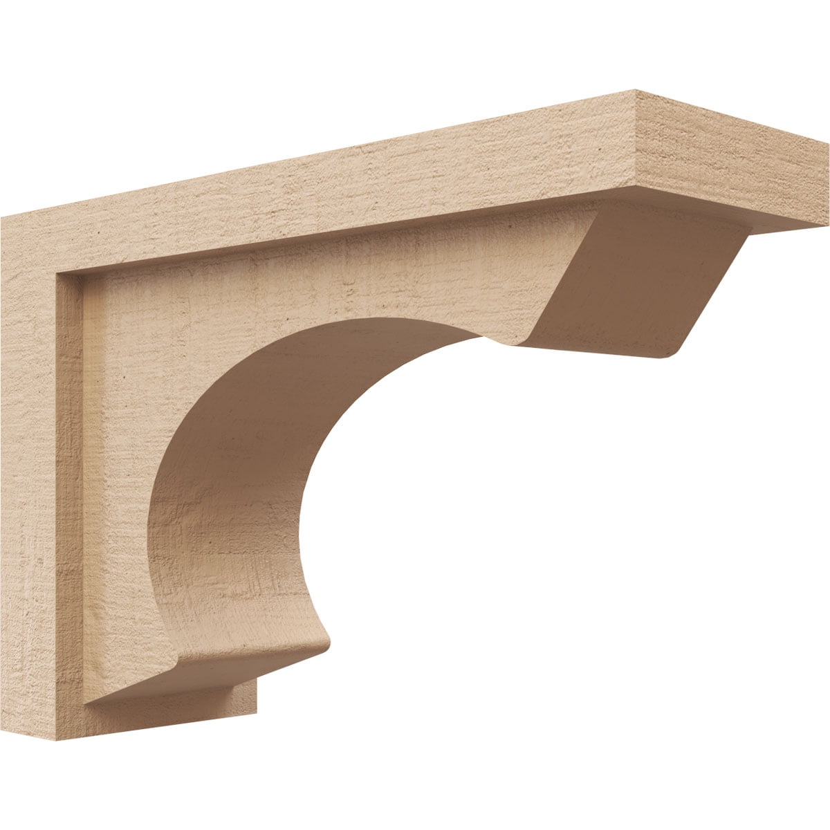 4"W x 12"D x 8"H Classic Emerson Rough Cedar Woodgrain TimberThane Corbel, Primed Tan