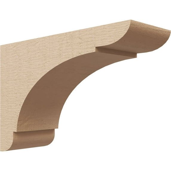 4"W x 12"D x 8"H Classic Olympic Rough Cedar Woodgrain TimberThane Corbel, Primed Tan