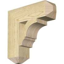 Ekena Millwork 4"W x 14"D x 14"H Balboa Craftsman Rough Sawn Bracket, Douglas Fir