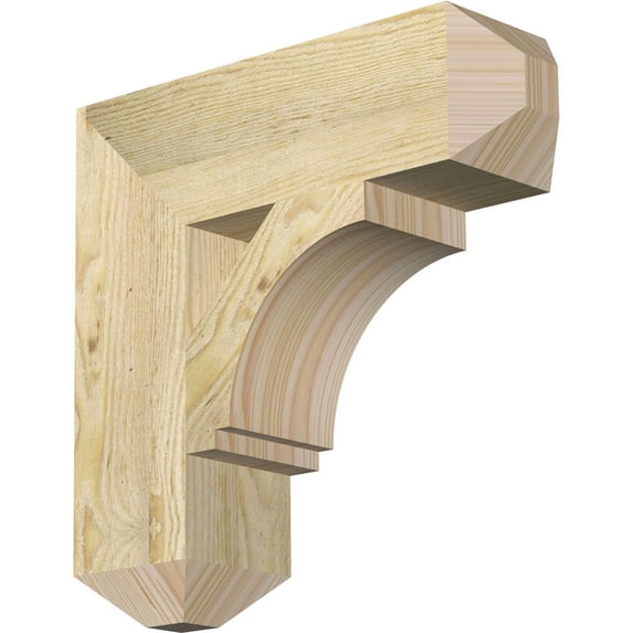 Ekena Millwork 4"W x 14"D x 14"H Imperial Craftsman Rough Sawn Bracket, Douglas Fir
