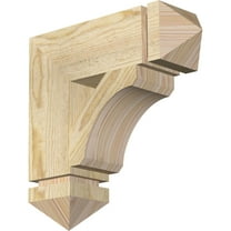 Ekena Millwork 4"W x 14"D x 14"H Legacy Arts & Crafts Rough Sawn Bracket, Douglas Fir