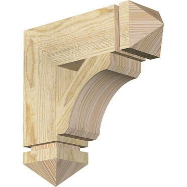 Ekena Millwork 4"W x 14"D x 14"H Legacy Arts & Crafts Rough Sawn Bracket, Douglas Fir