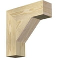 thumbnail image 1 of Ekena Millwork 4"W x 14"D x 14"H Traditional Block Rough Sawn Bracket, Douglas Fir, 1 of 4