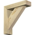 thumbnail image 1 of Ekena Millwork 4"W x 14"D x 14"H Traditional Block Rough Sawn Bracket w/ Offset Brace, Douglas Fir, 1 of 25