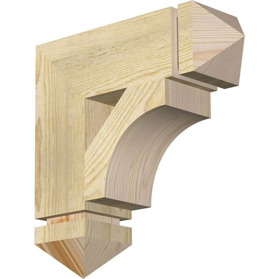 Ekena Millwork 4"W x 14"D x 14"H Westlake Arts & Crafts Rough Sawn Bracket, Douglas Fir