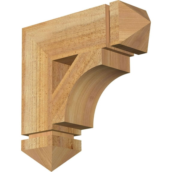 Ekena Millwork 4"W x 14"D x 14"H Westlake Arts & Crafts Rough Sawn Bracket, Western Red Cedar
