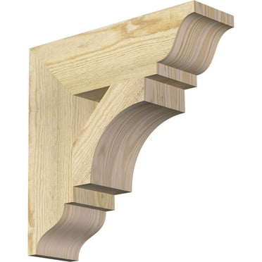 Ekena Millwork 4"W x 14"D x 14"H Westlake Traditional Rough Sawn Bracket, Douglas Fir