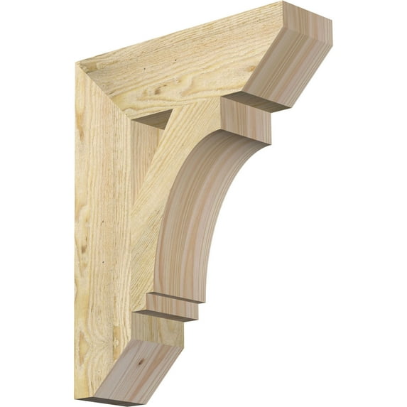 Ekena Millwork 4"W x 14"D x 18"H Imperial Slat Rough Sawn Bracket, Douglas Fir
