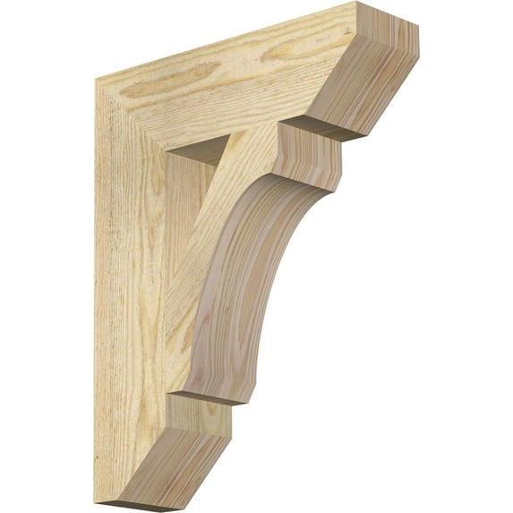Ekena Millwork 4"W x 14"D x 18"H Legacy Slat Rough Sawn Bracket, Douglas Fir