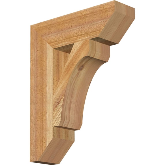 Ekena Millwork 4"W x 14"D x 18"H Legacy Slat Rough Sawn Bracket, Western Red Cedar