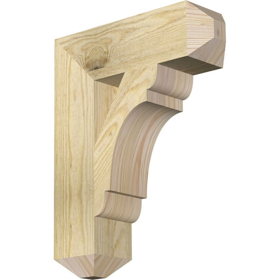 Ekena Millwork 4"W x 14"D x 18"H Olympic Craftsman Rough Sawn Bracket, Douglas Fir