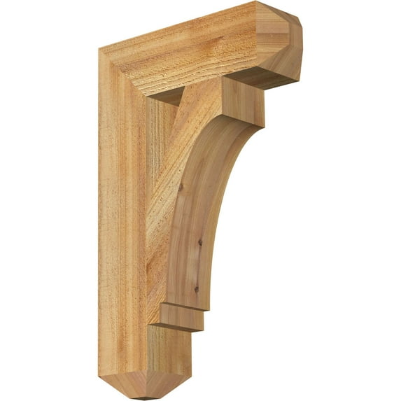 Ekena Millwork 4"W x 14"D x 22"H Imperial Craftsman Rough Sawn Bracket, Western Red Cedar
