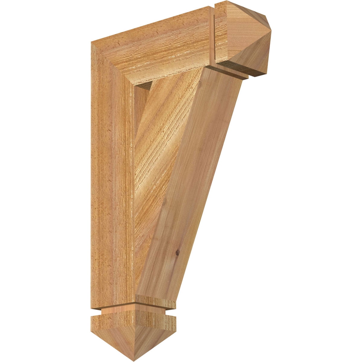 Ekena Millwork 4"W x 14"D x 22"H Traditional Arts & Crafts Rough Sawn Bracket, Western Red Cedar