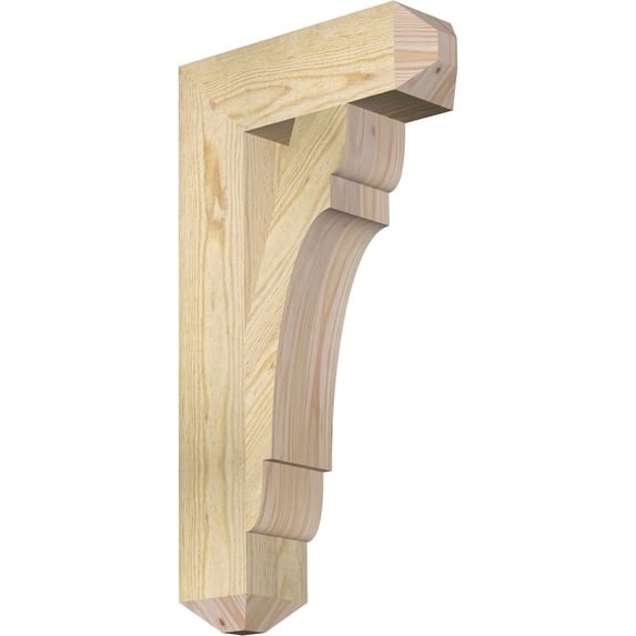 Ekena Millwork 4"W x 14"D x 26"H Olympic Craftsman Rough Sawn Bracket, Douglas Fir