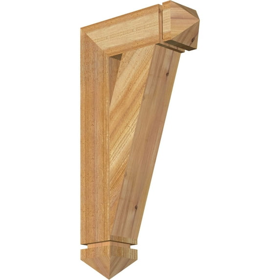 Ekena Millwork 4"W x 14"D x 26"H Traditional Arts & Crafts Rough Sawn Bracket, Western Red Cedar