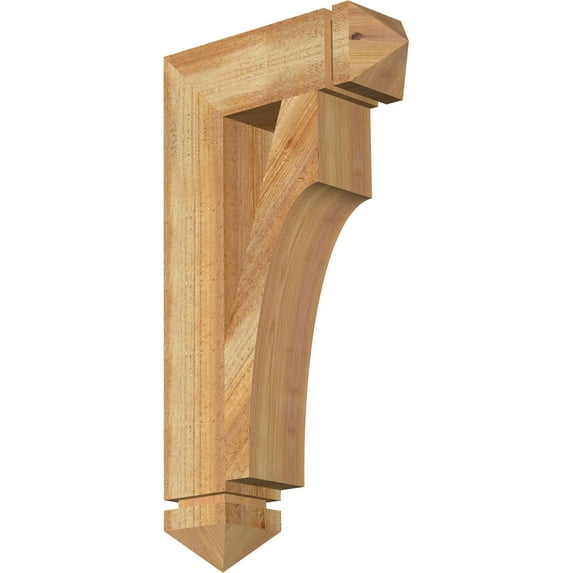 Ekena Millwork 4"W x 14"D x 26"H Westlake Arts & Crafts Rough Sawn Bracket, Western Red Cedar