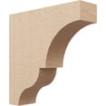 thumbnail image 1 of 4"W x 16"D x 16"H Thin Asheboro Rough Cedar Woodgrain TimberThane Corbel, Primed Tan, 1 of 6