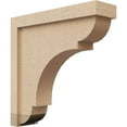 thumbnail image 1 of 4"W x 16"D x 16"H Thin Bryant Rough Cedar Woodgrain TimberThane Corbel, Primed Tan, 1 of 6