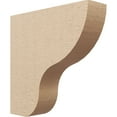thumbnail image 1 of 4"W x 16"D x 16"H Thin Greensboro Rough Cedar Woodgrain TimberThane Corbel, Primed Tan, 1 of 6
