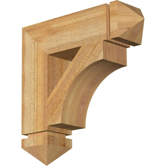 Ekena Millwork 4"W x 16"D x 16"H Westlake Arts & Crafts Rough Sawn Bracket, Western Red Cedar