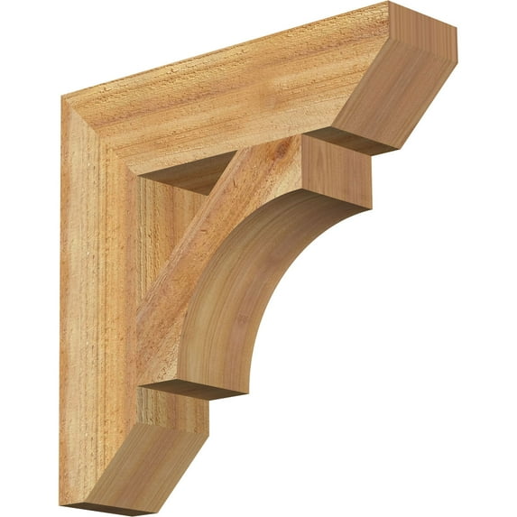 Ekena Millwork 4"W x 16"D x 16"H Westlake Slat Rough Sawn Bracket, Western Red Cedar