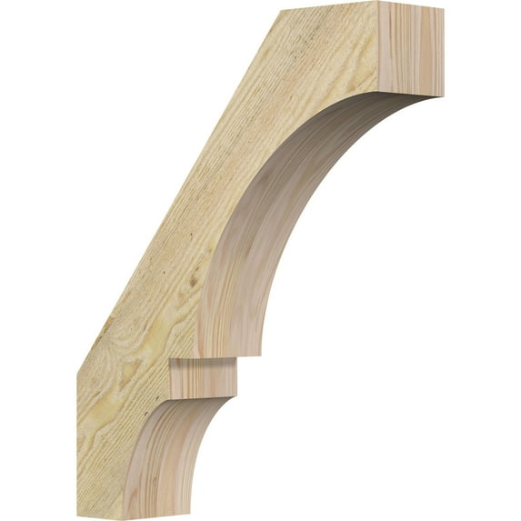 Ekena Millwork 4"W x 16"D x 20"H Balboa Rough Sawn Knee Brace, Douglas Fir