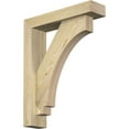 thumbnail image 1 of Ekena Millwork 4"W x 16"D x 20"H Imperial Block Rough Sawn Bracket w/ Offset Brace, Douglas Fir, 1 of 25