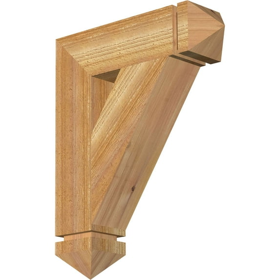 Ekena Millwork 4"W x 16"D x 20"H Traditional Arts & Crafts Rough Sawn Bracket, Western Red Cedar