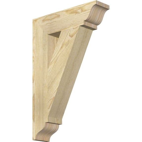 Ekena Millwork 4"W x 16"D x 24"H Traditional Traditional Rough Sawn Bracket, Douglas Fir
