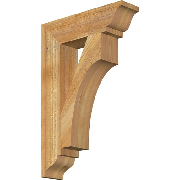 Ekena Millwork 4"W x 16"D x 24"H Westlake Traditional Rough Sawn Bracket, Western Red Cedar