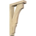 thumbnail image 1 of Ekena Millwork 4"W x 16"D x 28"H Balboa Block Rough Sawn Bracket w/ Offset Brace, Douglas Fir, 1 of 25