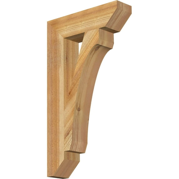 Ekena Millwork 4"W x 16"D x 28"H Legacy Slat Rough Sawn Bracket, Western Red Cedar