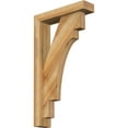 thumbnail image 1 of Ekena Millwork 4"W x 16"D x 28"H Merced Block Rough Sawn Bracket w/ Offset Brace, Western Red Cedar, 1 of 25