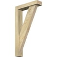 thumbnail image 1 of Ekena Millwork 4"W x 16"D x 28"H Traditional Block Rough Sawn Bracket w/ Offset Brace, Douglas Fir, 1 of 25