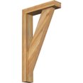 thumbnail image 1 of Ekena Millwork 4"W x 16"D x 28"H Traditional Block Rough Sawn Bracket w/ Offset Brace, Western Red Cedar, 1 of 25