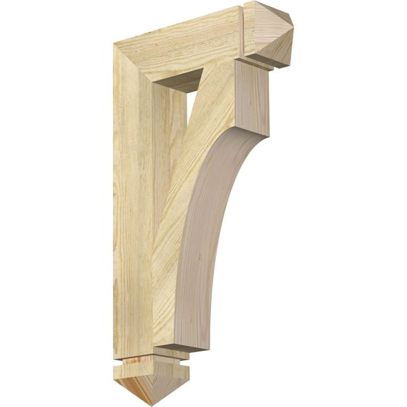 Ekena Millwork 4"W x 16"D x 28"H Westlake Arts & Crafts Rough Sawn Bracket, Douglas Fir