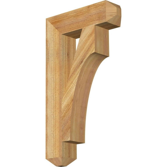 Ekena Millwork 4"W x 16"D x 28"H Westlake Craftsman Rough Sawn Bracket, Western Red Cedar