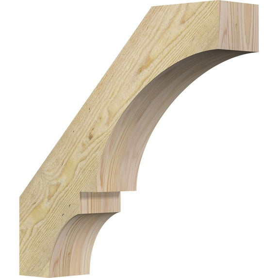 Ekena Millwork 4"W x 18"D x 18"H Balboa Rough Sawn Knee Brace, Douglas Fir