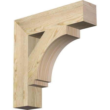 Ekena Millwork 4"W x 18"D x 18"H Imperial Block Rough Sawn Bracket, Douglas Fir