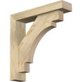 thumbnail image 1 of Ekena Millwork 4"W x 18"D x 18"H Merced Block Rough Sawn Bracket w/ Offset Brace, Douglas Fir, 1 of 25