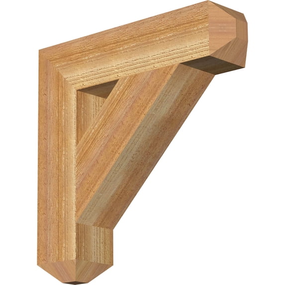 Ekena Millwork 4"W x 18"D x 18"H Traditional Craftsman Rough Sawn Bracket, Western Red Cedar