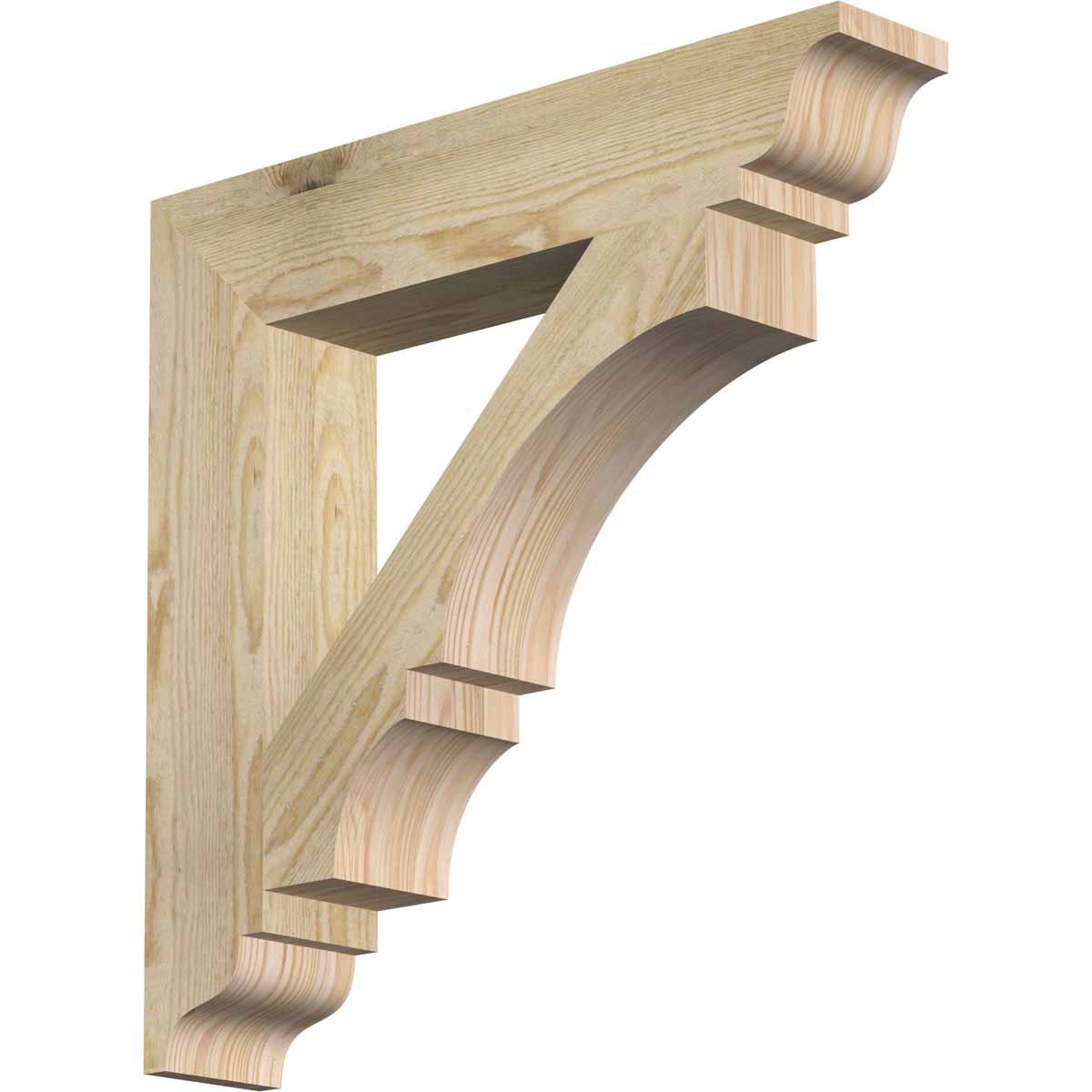 Douglas Fir Rough Sawn Traditional Wood Corbel, 18" x 22"