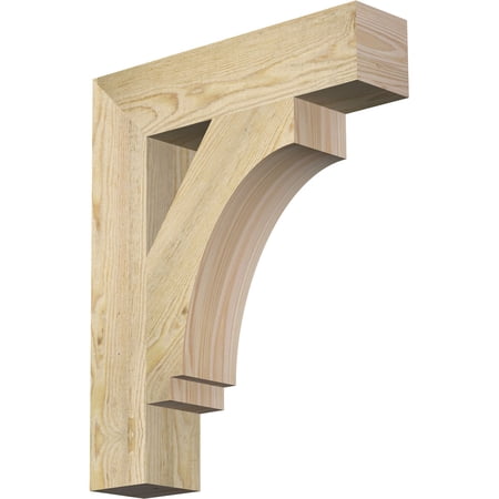 Ekena Millwork 4"W x 18"D x 22"H Imperial Block Rough Sawn Bracket, Douglas Fir