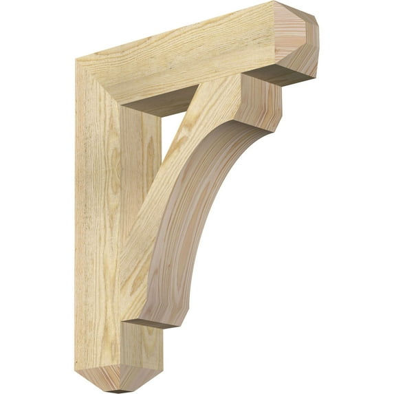 Ekena Millwork 4"W x 18"D x 22"H Legacy Craftsman Rough Sawn Bracket, Douglas Fir