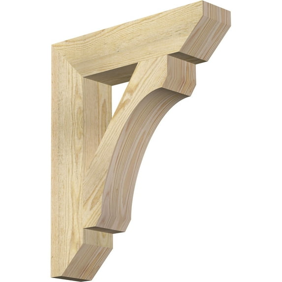 Ekena Millwork 4"W x 18"D x 22"H Legacy Slat Rough Sawn Bracket, Douglas Fir