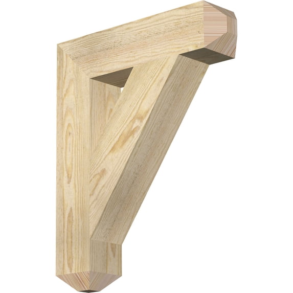 Ekena Millwork 4"W x 18"D x 22"H Traditional Craftsman Rough Sawn Bracket, Douglas Fir