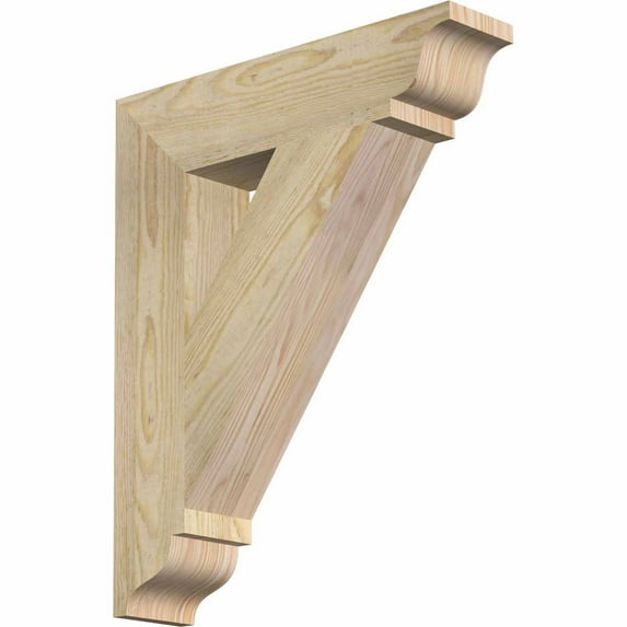 Ekena Millwork 4"W x 18"D x 22"H Traditional Traditional Rough Sawn Bracket, Douglas Fir