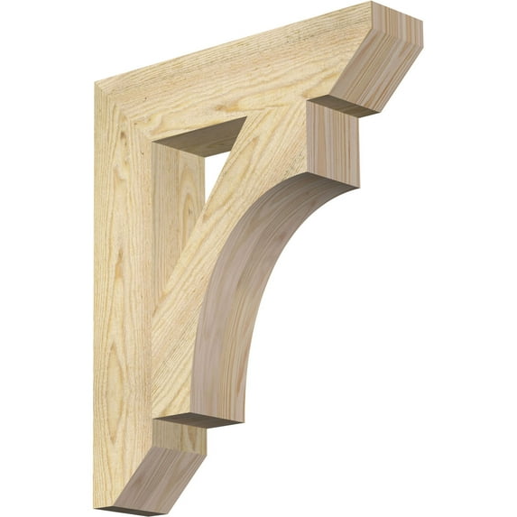 Ekena Millwork 4"W x 18"D x 22"H Westlake Slat Rough Sawn Bracket, Douglas Fir